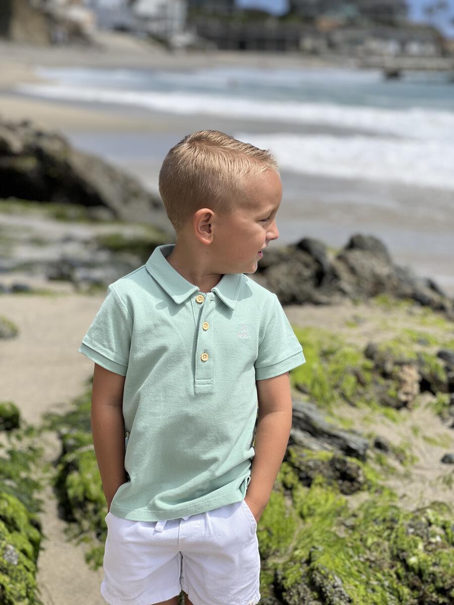 Me & Henry Starboard Polo – Sage