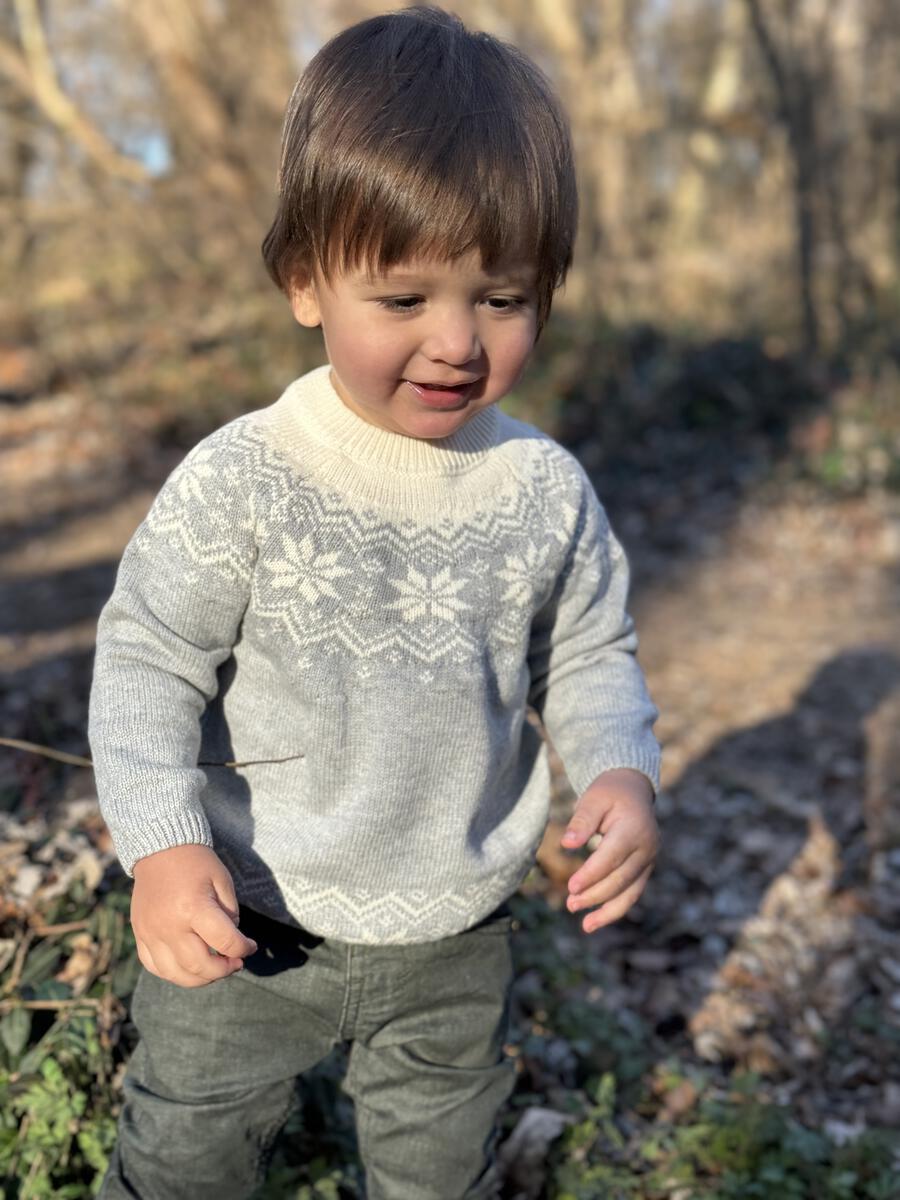 Me and Henry, grey, fair isle, igloo, sweater, little boy, toddler, baby, boy, christmas, holiday, dressy