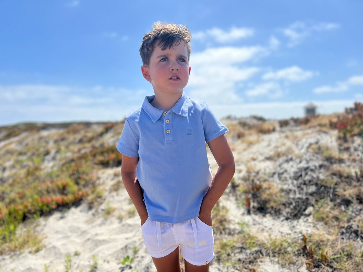 Me & Henry Shipping Pique Polo – Blue