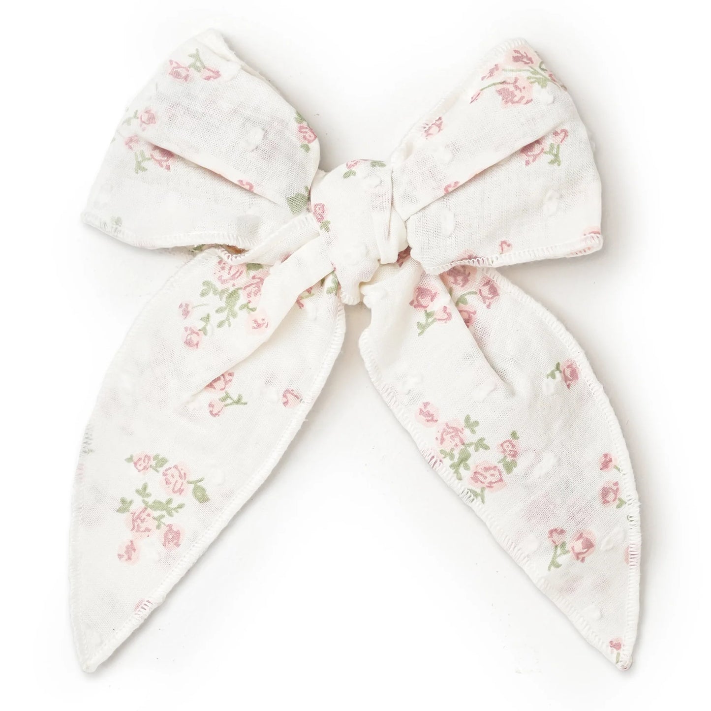makemake, english rose, pink floral, bow, hair clip