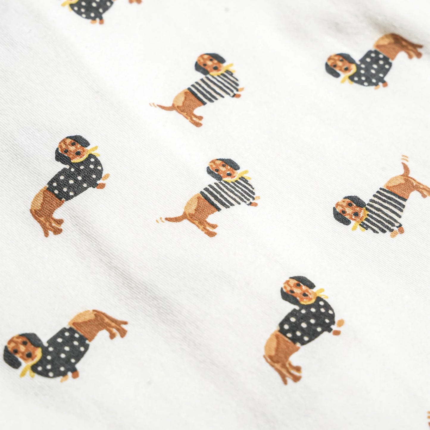 dachshund weiner dog romper onesie pajamas for little boy