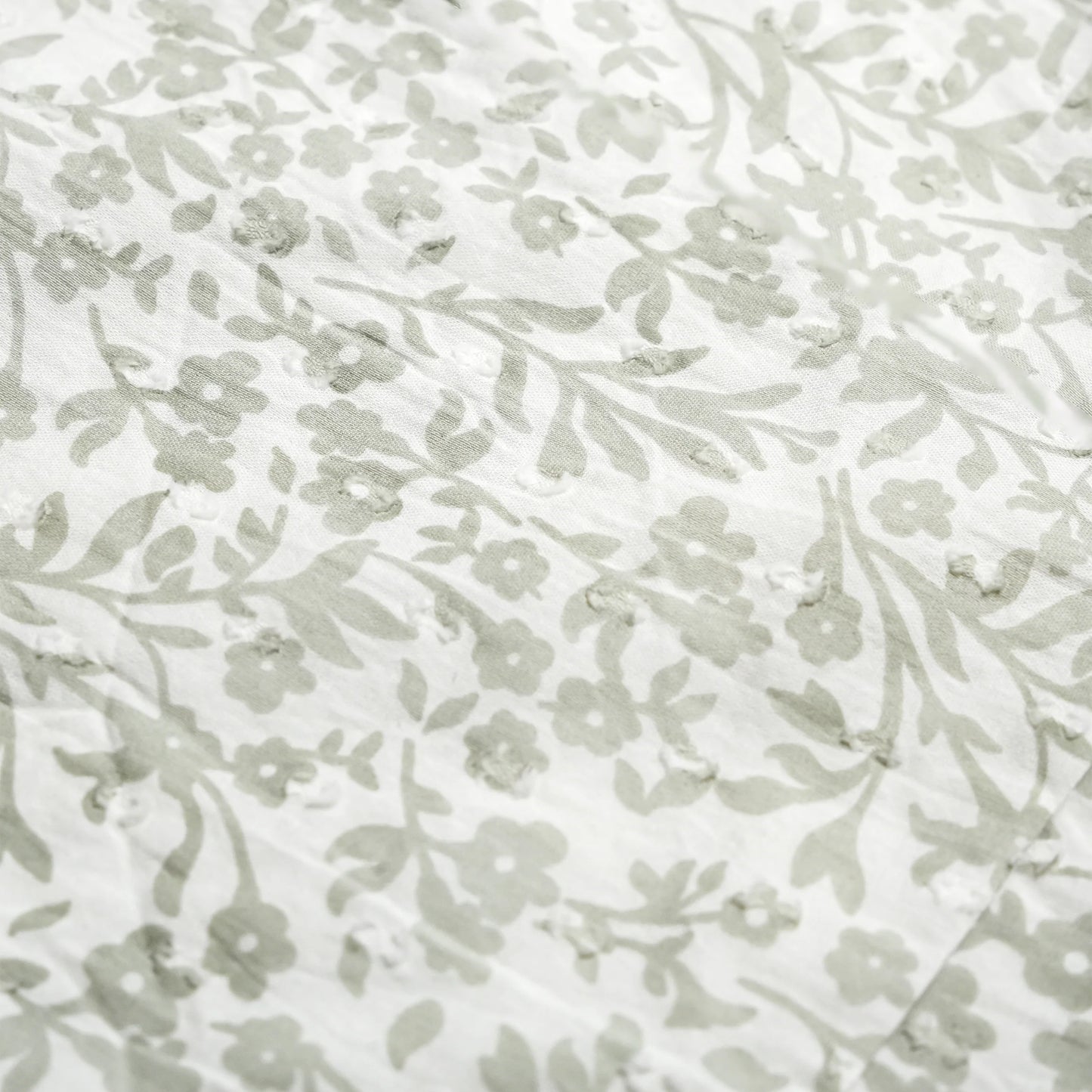 MakeMake, green, sage, floral, sleeveless dress with button front detail. Organic cotton