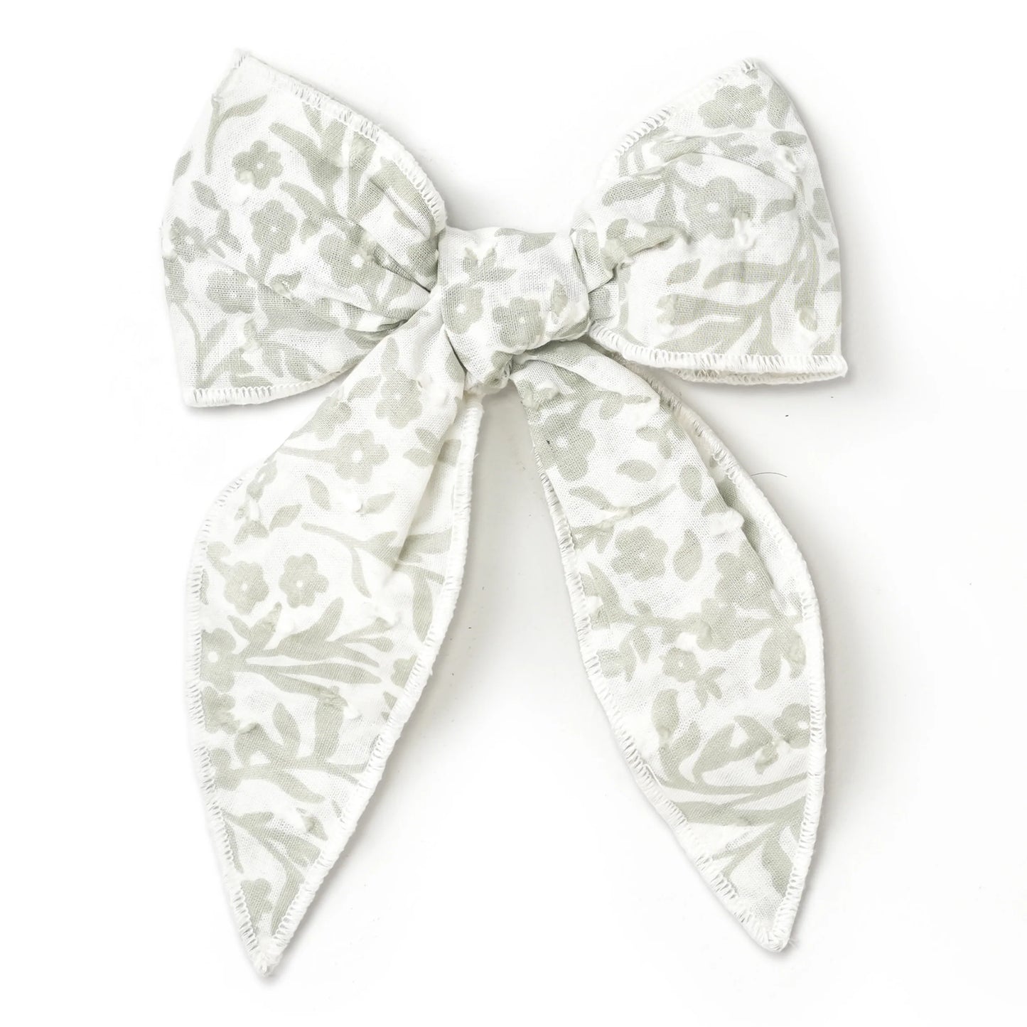 Makemake Organics Organic Hair Bow Clip - Sage Floral Onesize