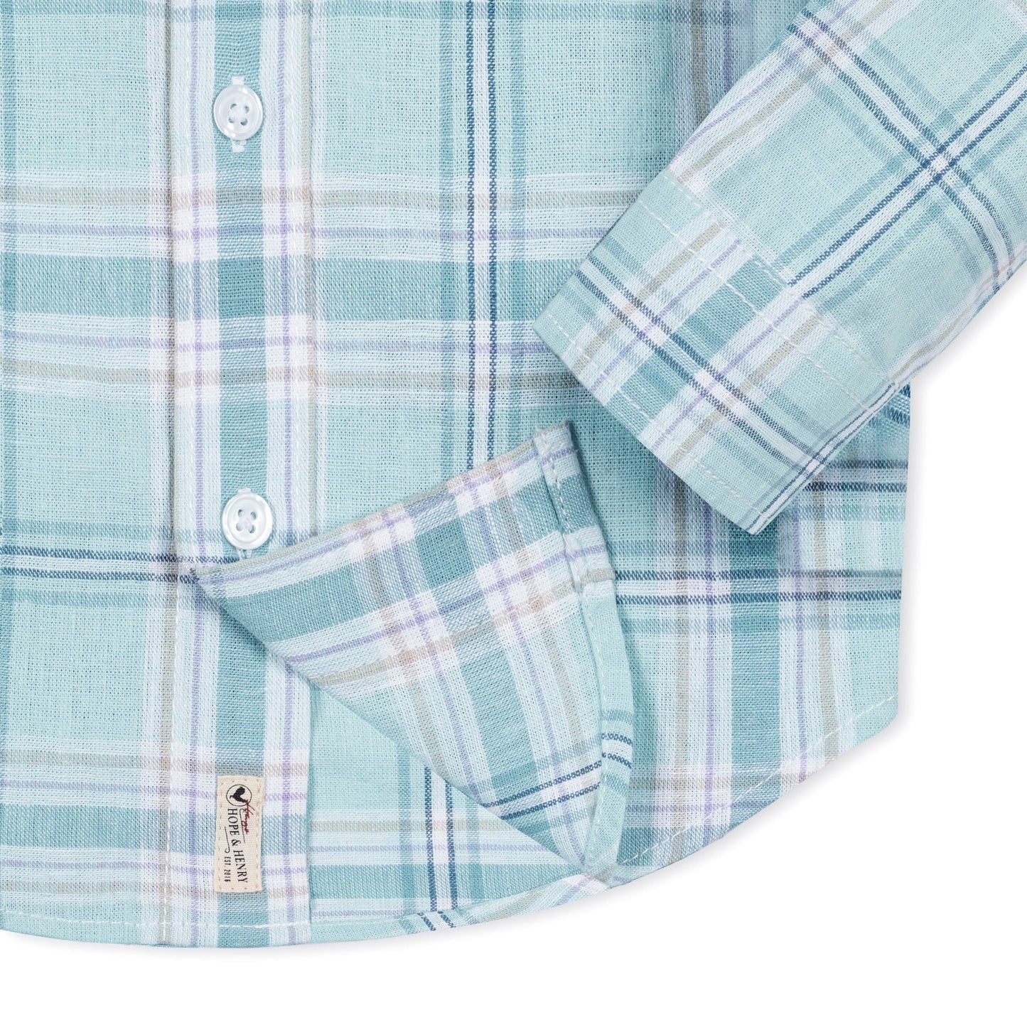 hope and henry, easter, blue plaid, spring, long sleeve, button up, shirt
