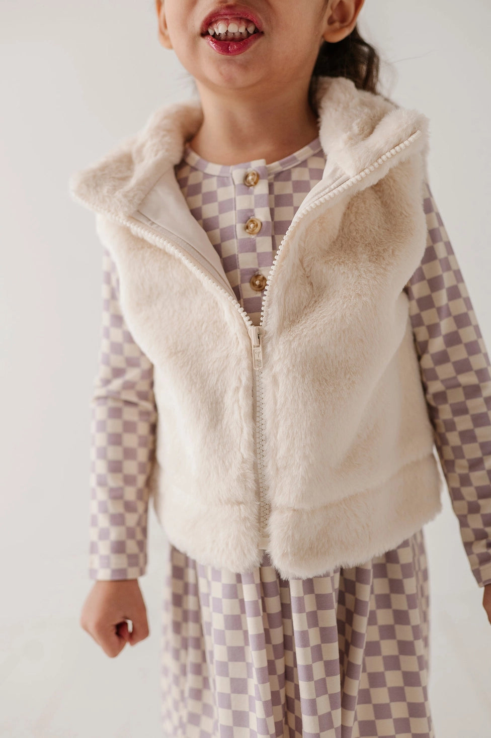 Babysprouts Clothing Company Fur Vest Baby/Kids - Cream