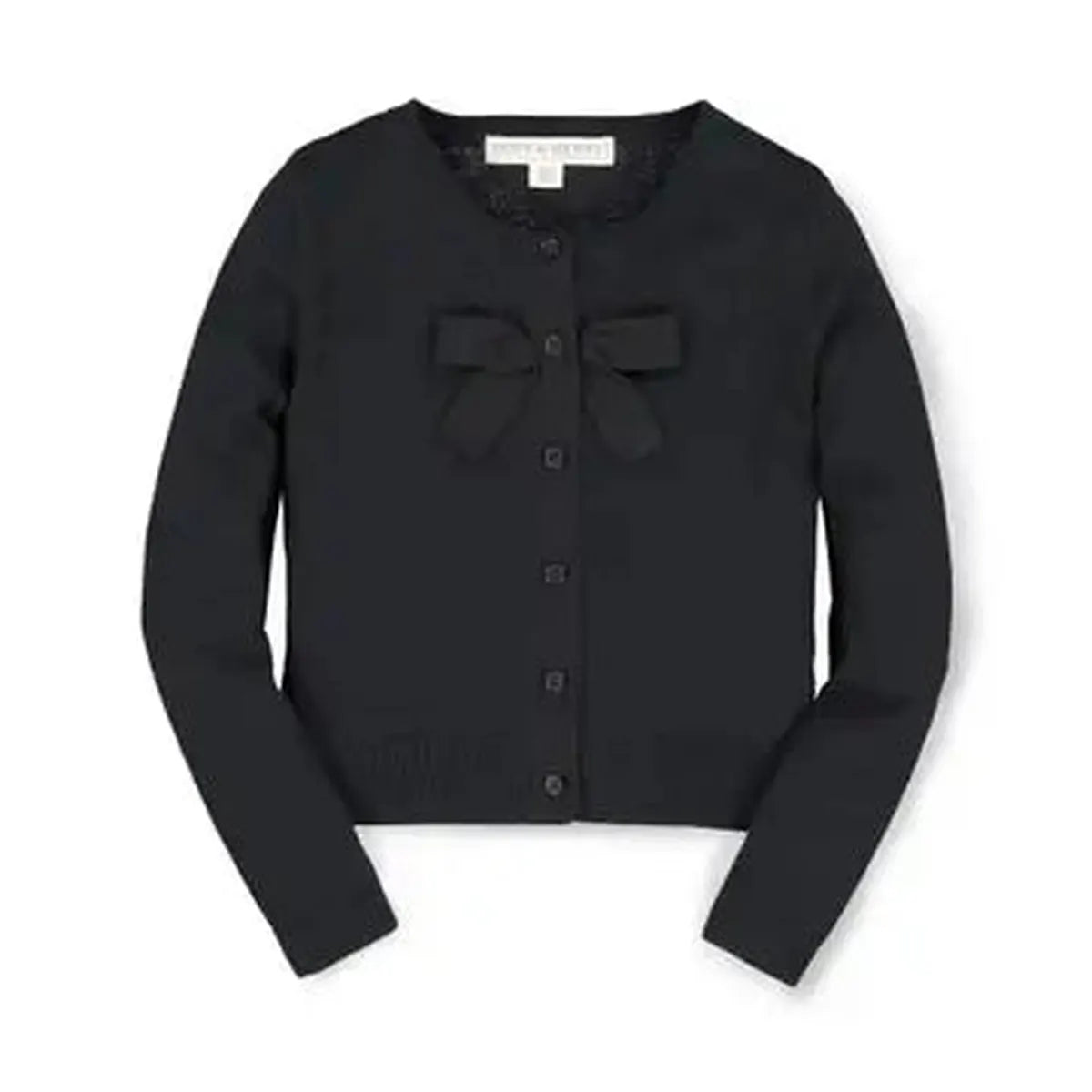 hope and henry, black, bow front, long sleeve, cardigan, girls, toddler, sweater