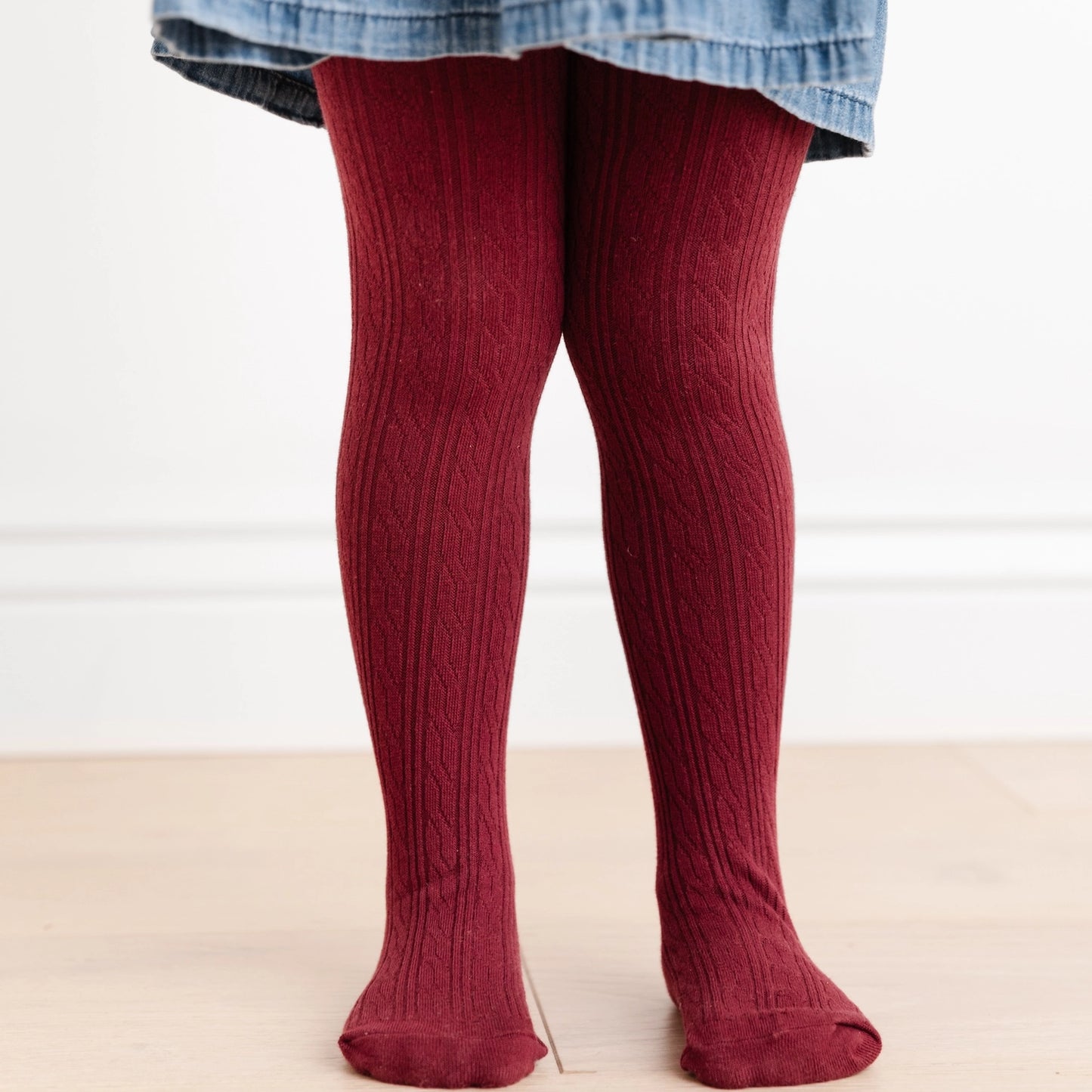 burgandy cable tights, holiday tights, stockings, christmas tights, little girl, baby, winter, fall