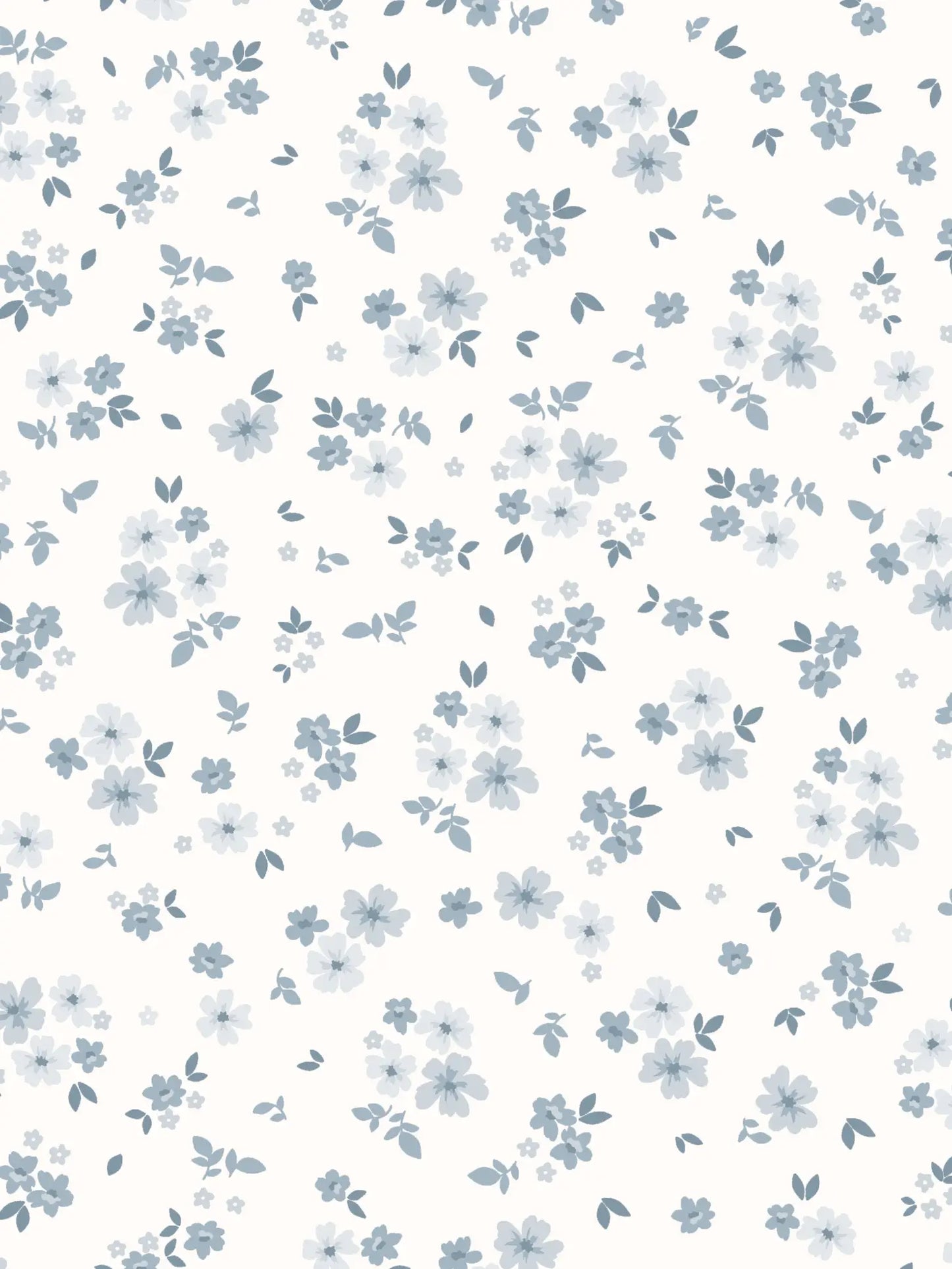 makemake organic button flutter sleeve dress in periwinkle blue floral