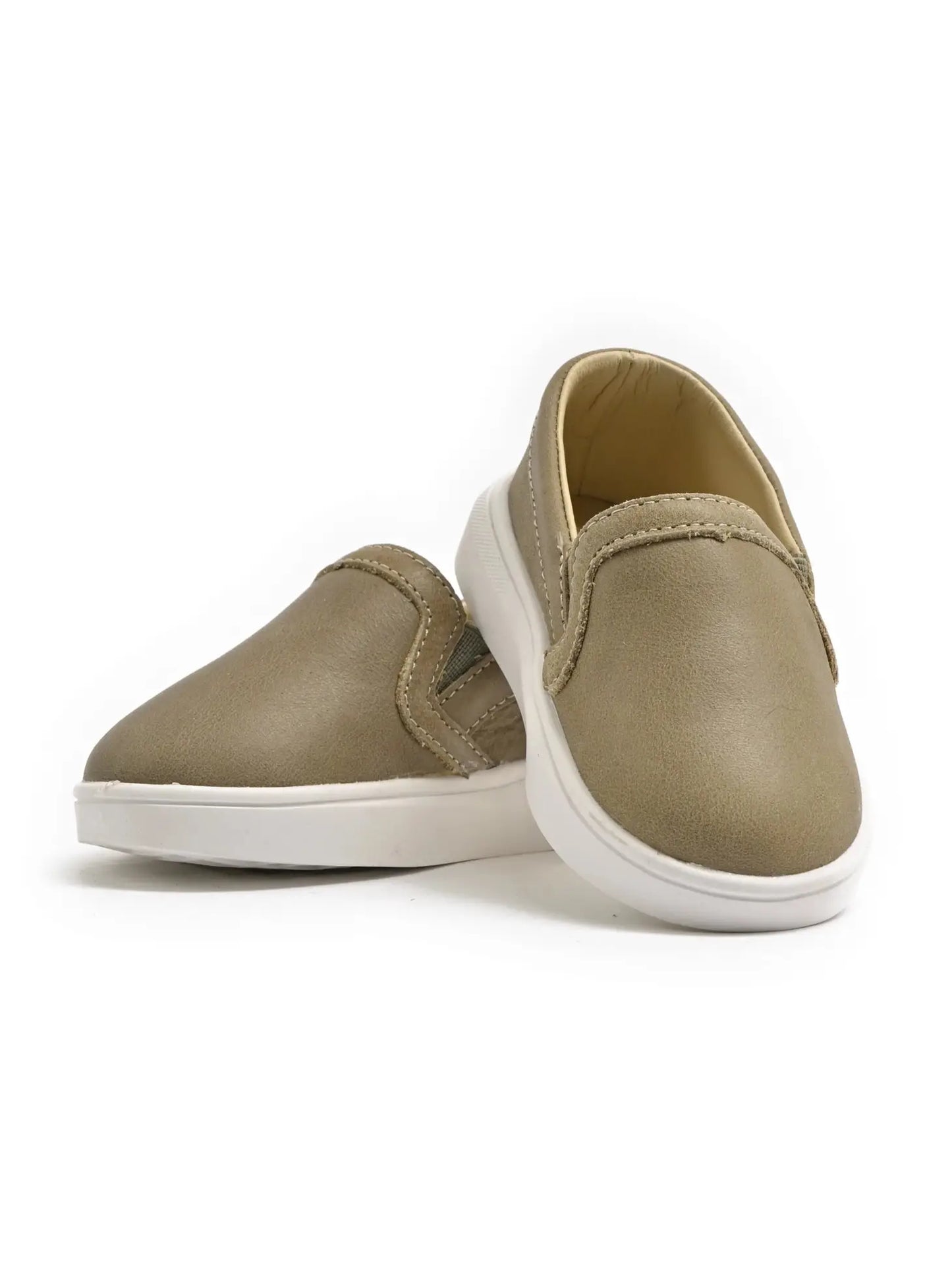 piper finn olive green slip on sneaker loafers leather