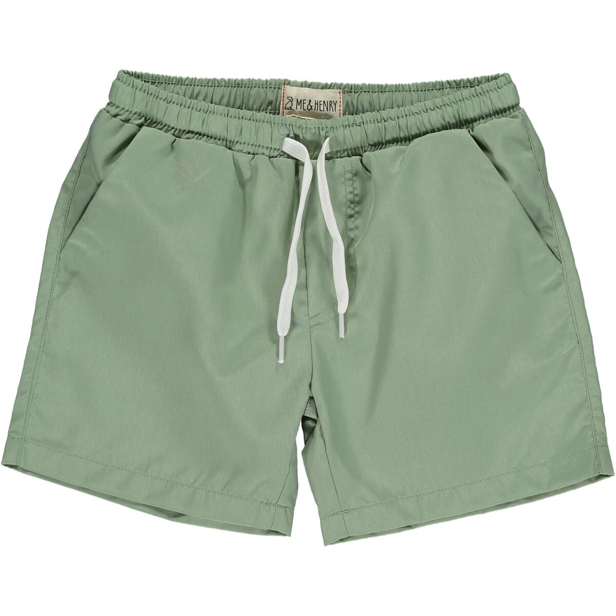 me and Henry, sage, swim shorts, green, swim trunks, sage,