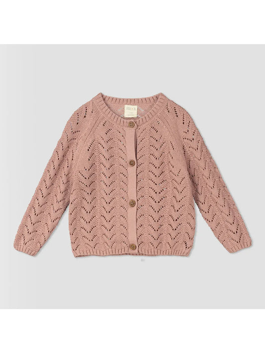 ettie and h talwyn sweater in rose knit cardigan