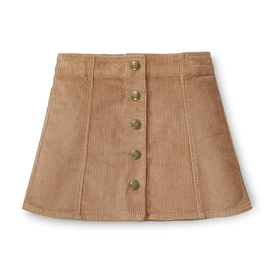 hope and henry, a-line, tan, corduroy, skirt, snap, girls, toddler, fall