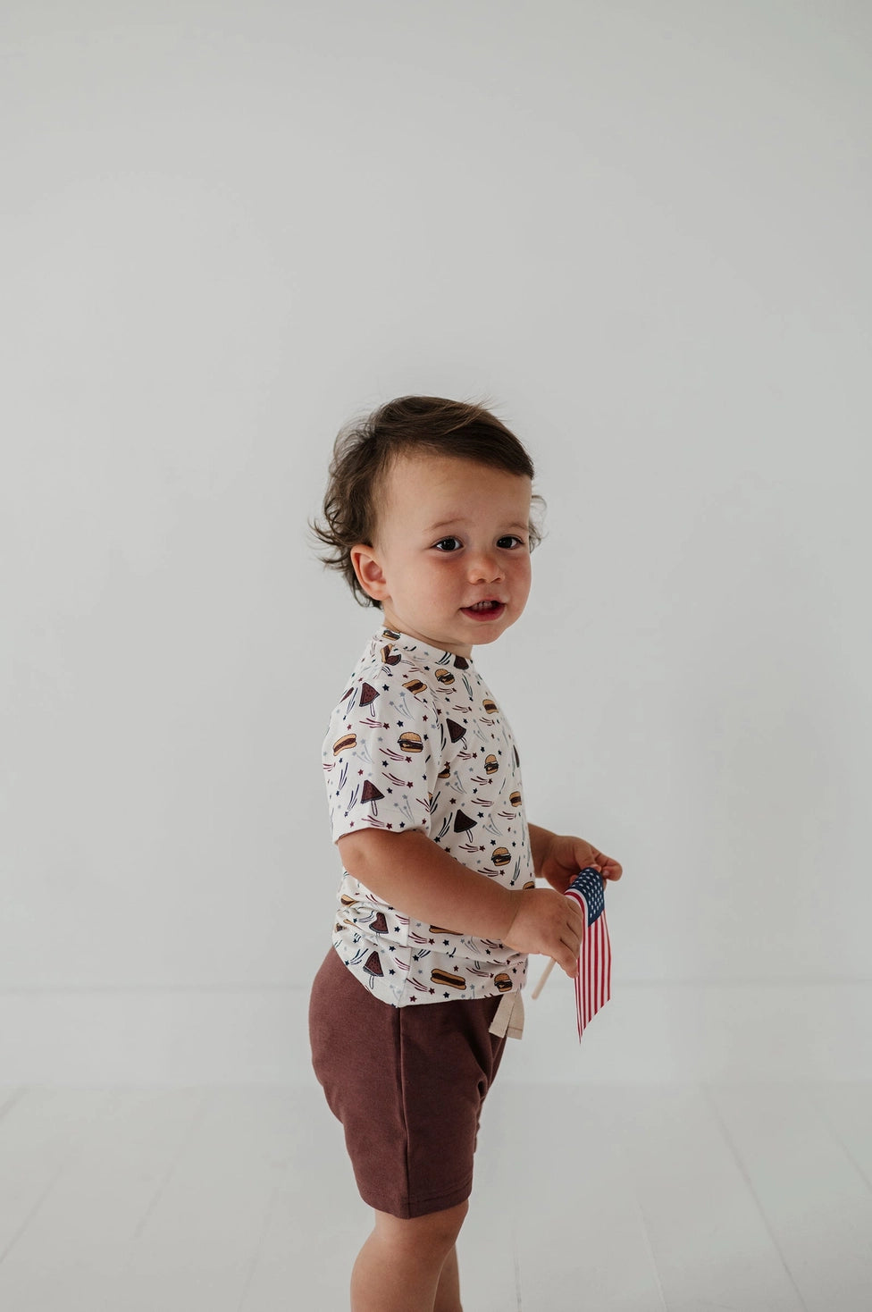 babysprouts, bamboo cotton, americana, hot dogs, burgers, popcicles, patriotic, tshirt