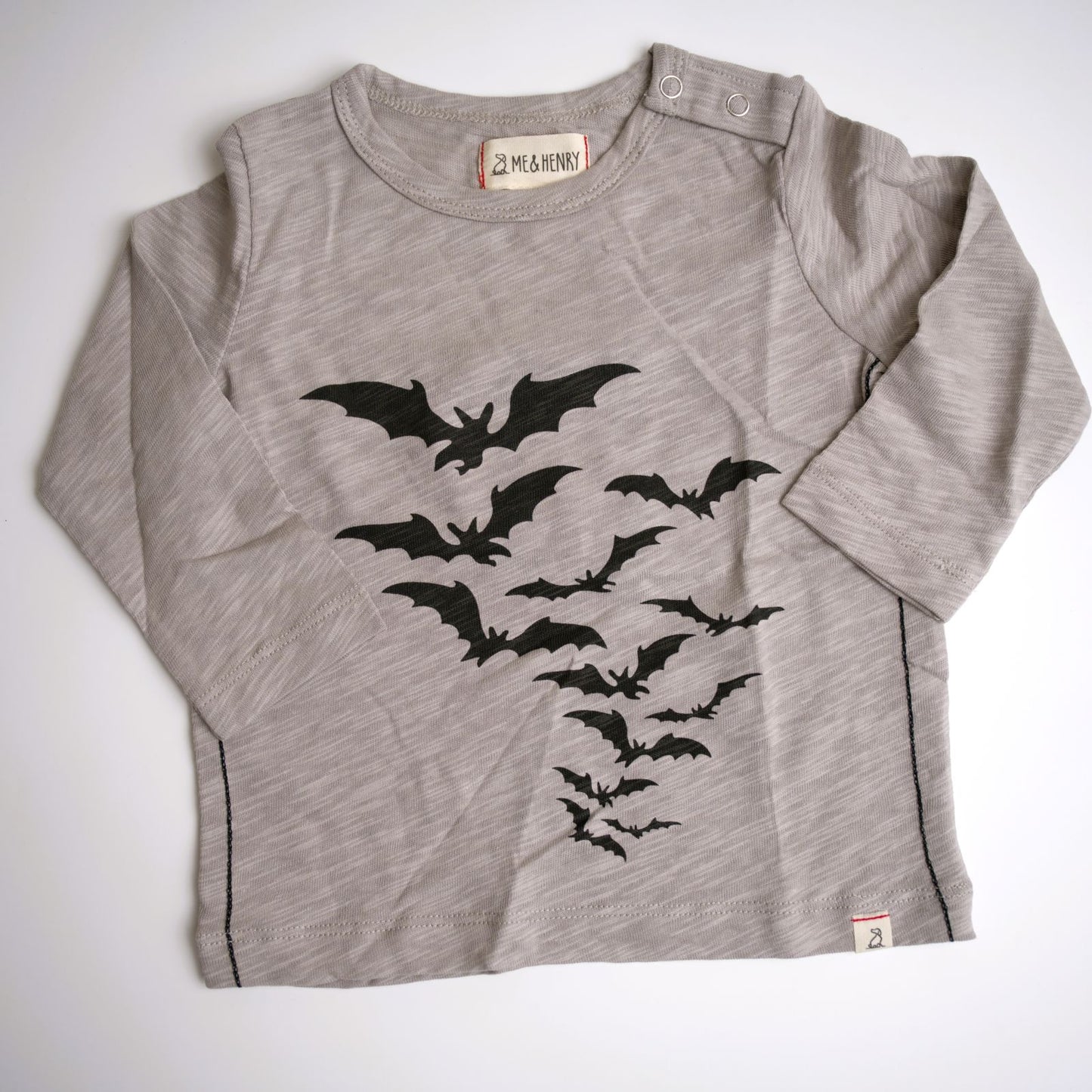 me and henry, cotton, long sleeve tshirt, halloween, bats, fall, spooky, boy, toddler