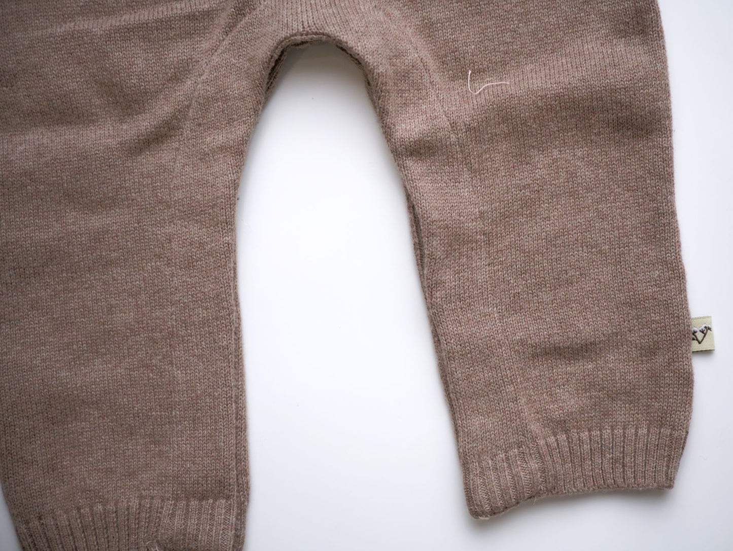 Viverano Organics Bear Embroidered Long Sleeve Knit Jumpsuit