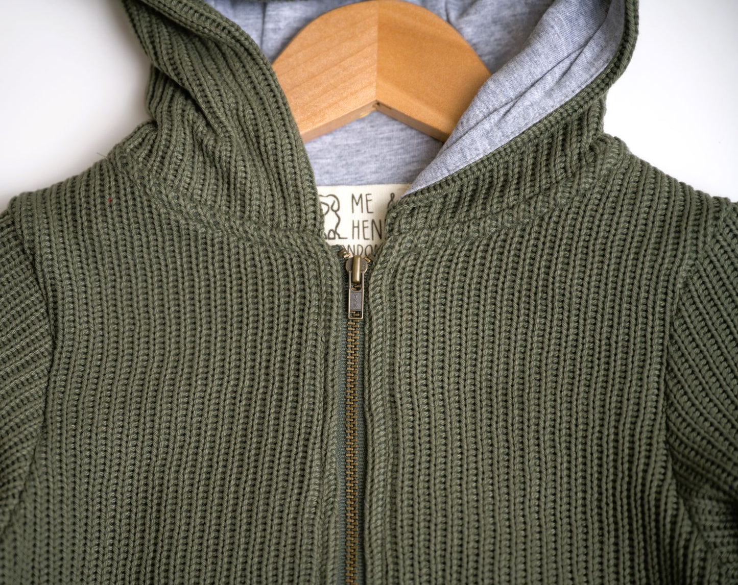 me and henry, knit, hoodie, green, sage, hooded, sweatshirt, fall, outerwear