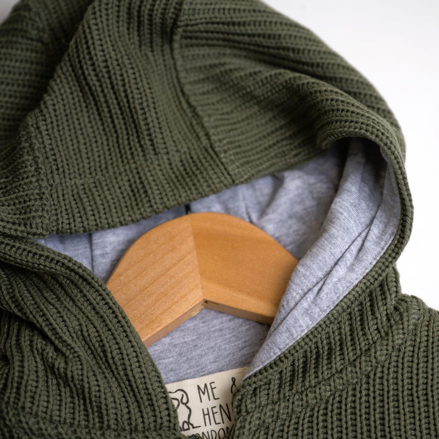 me and henry, knit, hoodie, green, sage, hooded, sweatshirt, fall, outerwear
