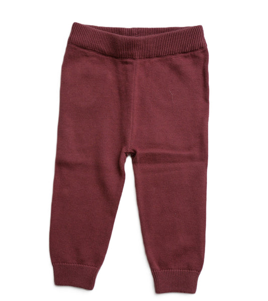 Viverano Organics Pocket Sweater Knit Baby Legging Pants (Organic Cotton) – Berry