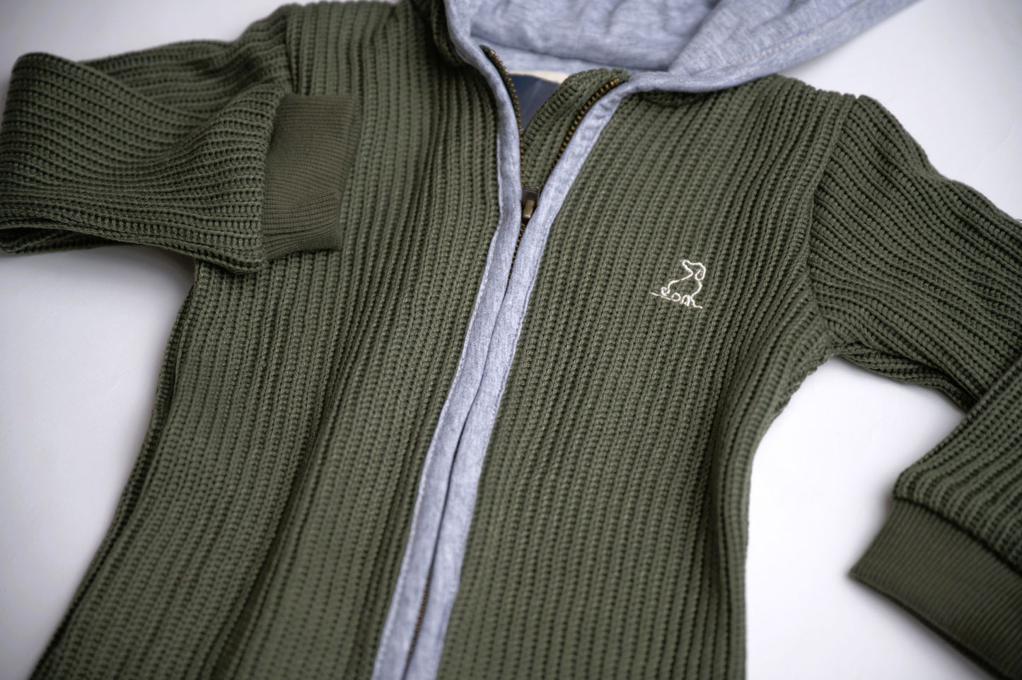 Me & Henry Blaine Hooded Knit Romper – Green