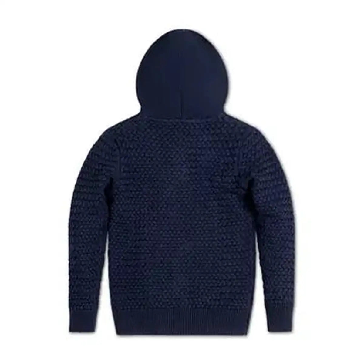 Hope and Henry Hooded Half Zip Organic Sweater – Navy Basketweave