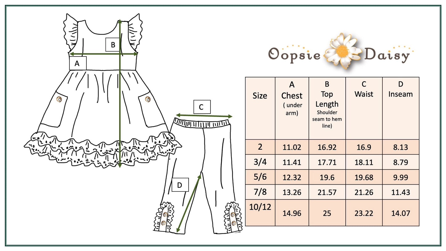 Oopsie Daisy Kid's Lavender Gingham & Floral Capri Ruffle Summer Set