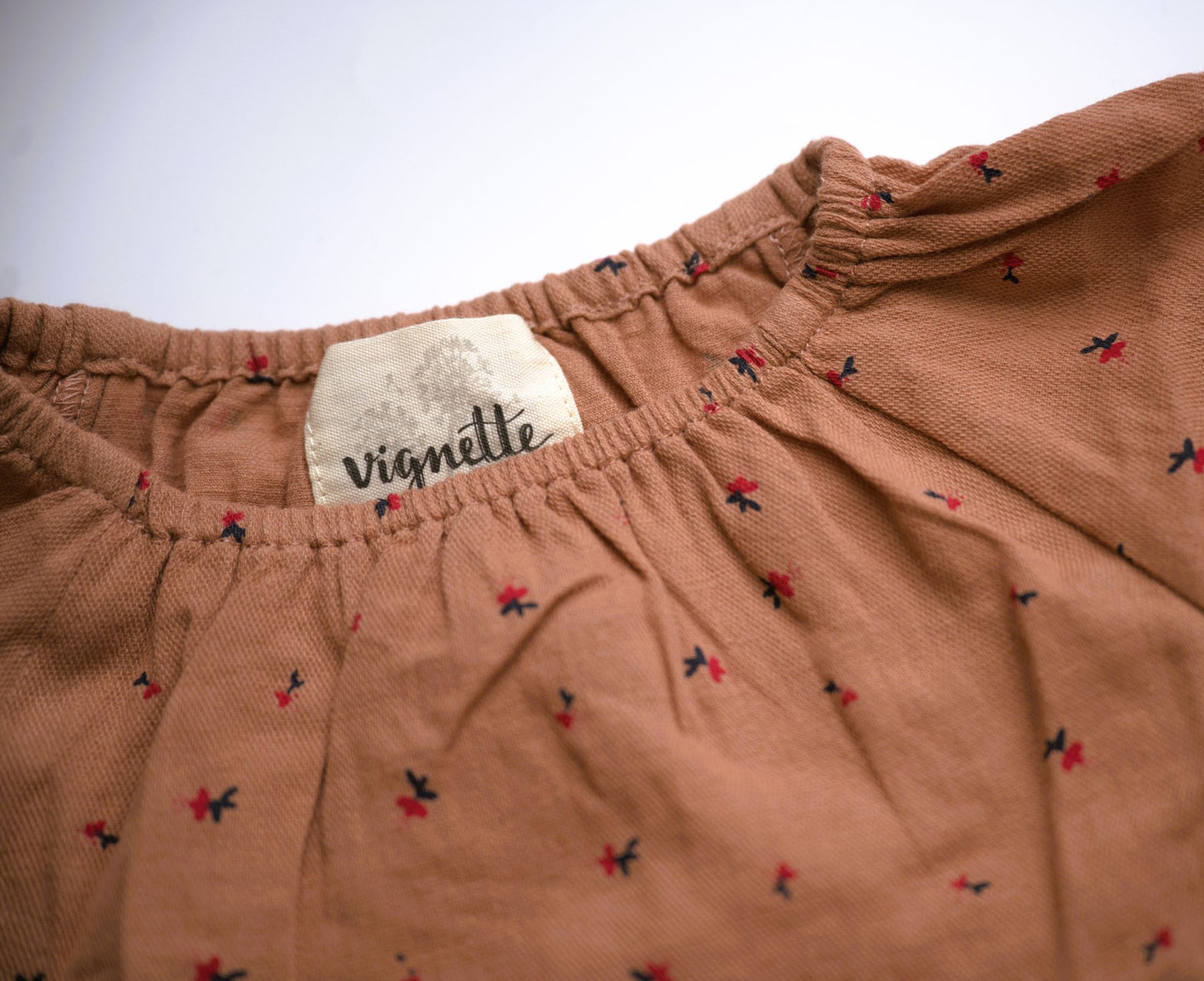 Vignette Daisy Bubble Romper - Pumpkin/Berry Floral