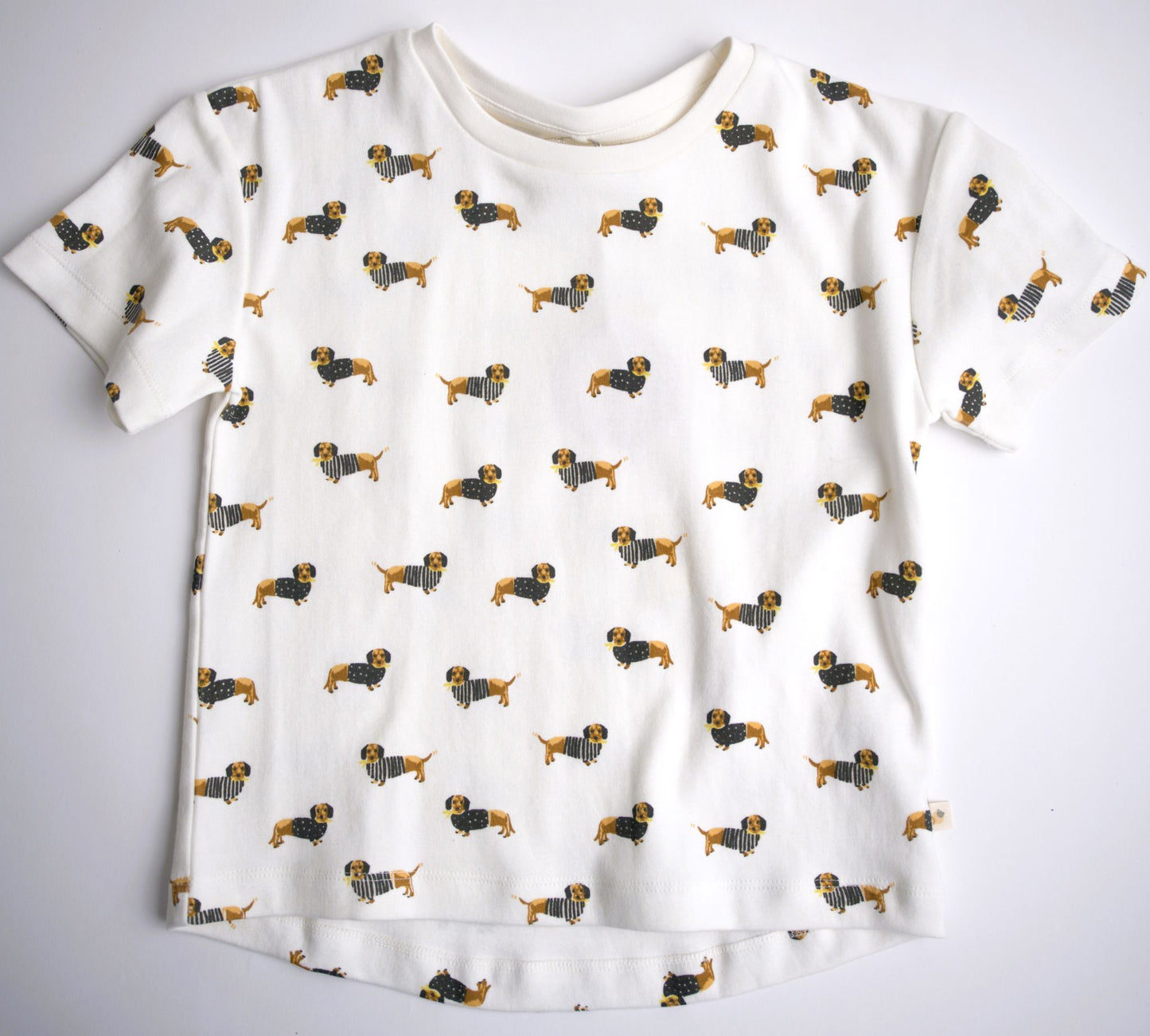 brown dachshund weiner dog shirt for little boys and girls