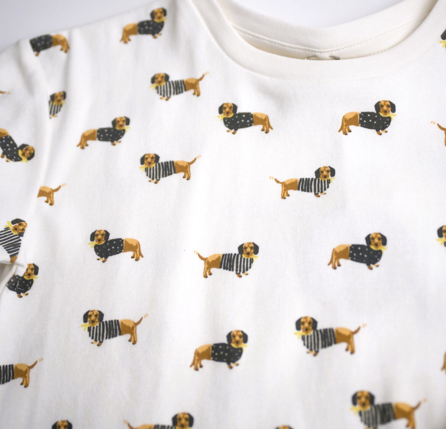 brown dachshund weiner dog shirt and shorts for little boys and girls