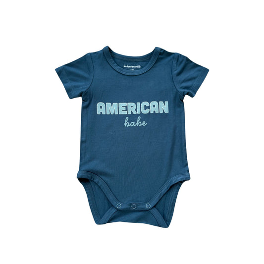 babysprouts, navy, american babe, onesie, bodysuit, romper