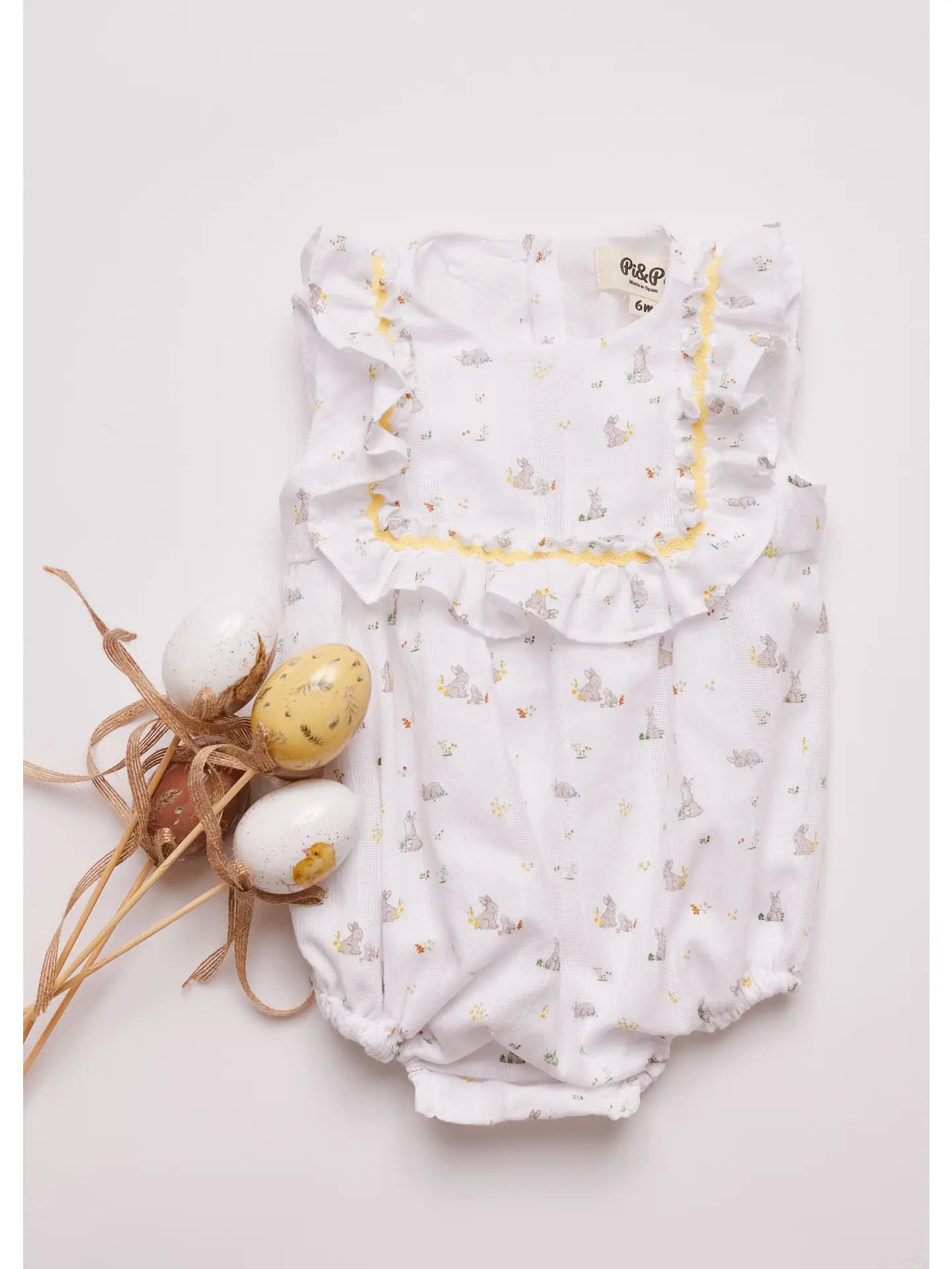 baby girl bunnies romper