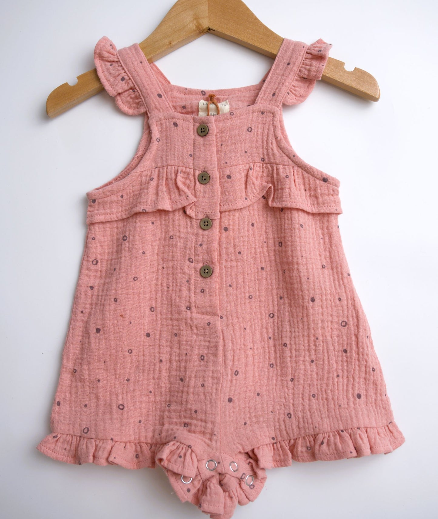 ettie + h Freya Romper - Pink Polka Dots