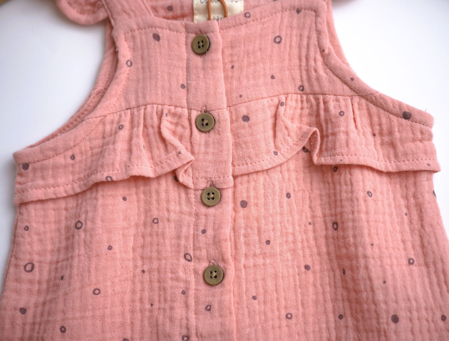 ettie + h Freya Romper - Pink Polka Dots