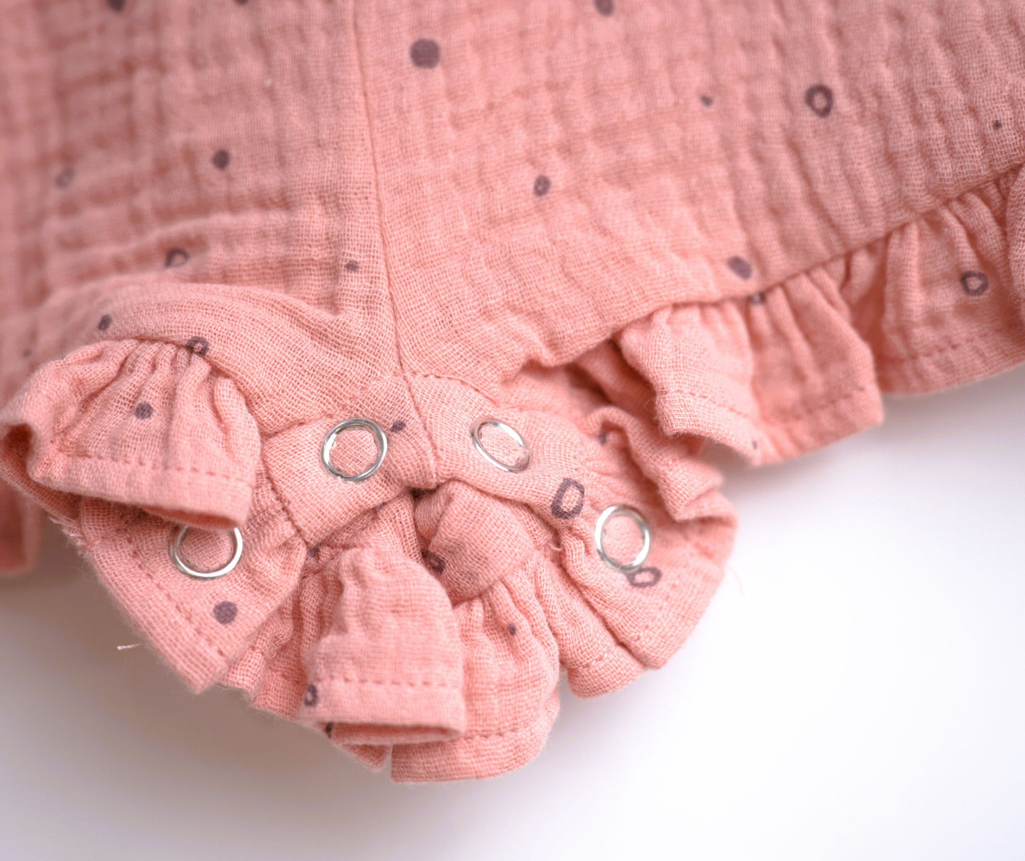 ettie + h Freya Romper - Pink Polka Dots