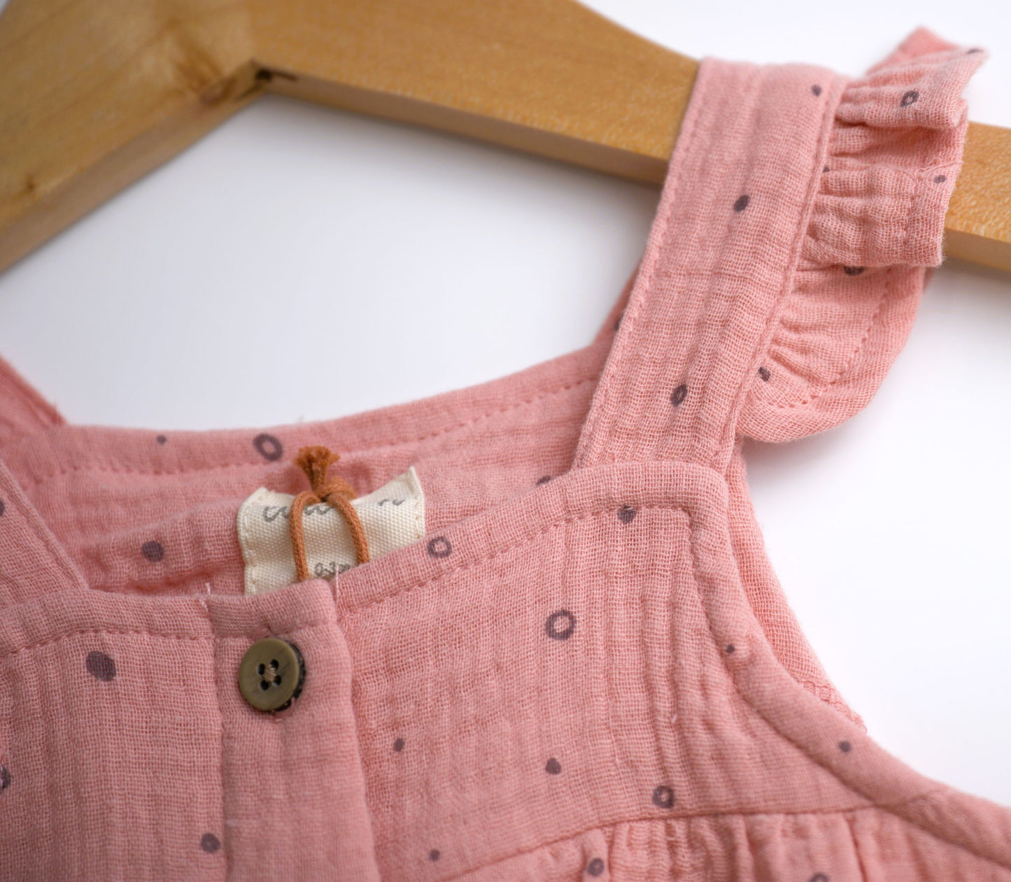 ettie + h Freya Romper - Pink Polka Dots