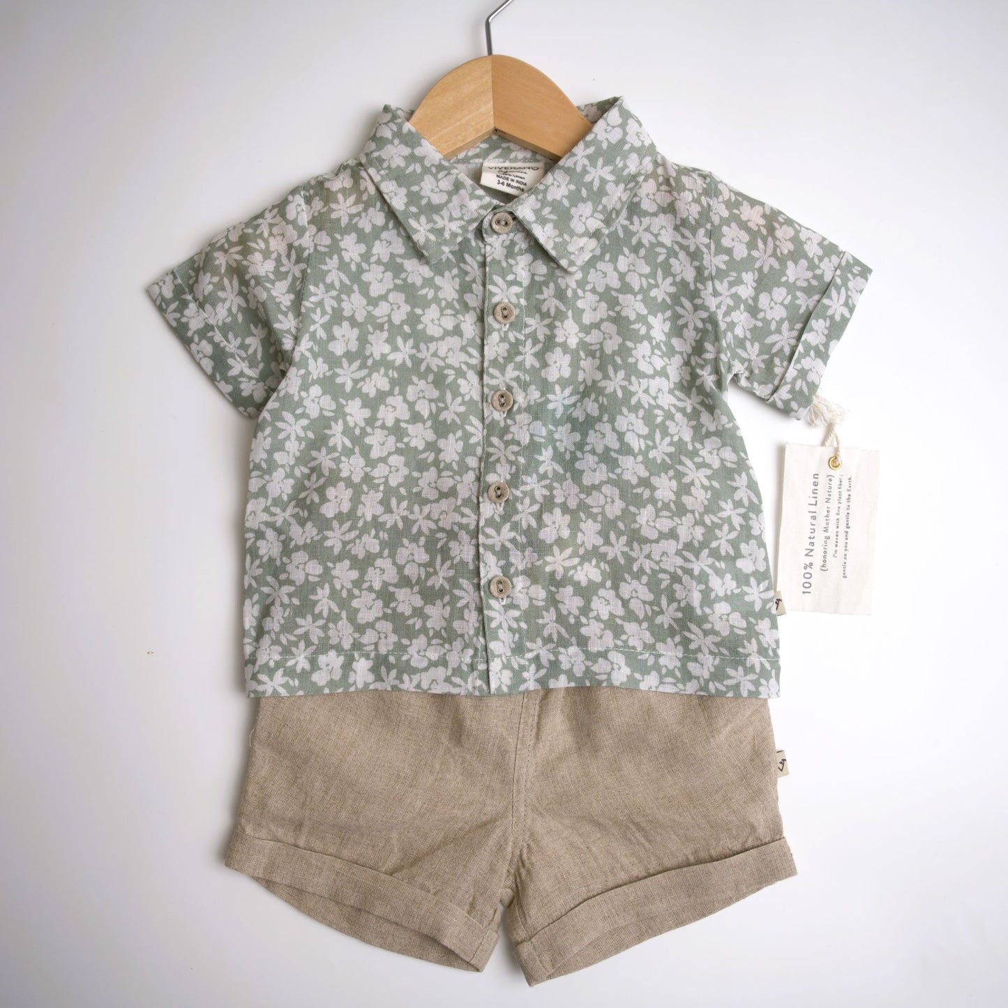 floral teal linen shorts set grey shorts button up collared shirt