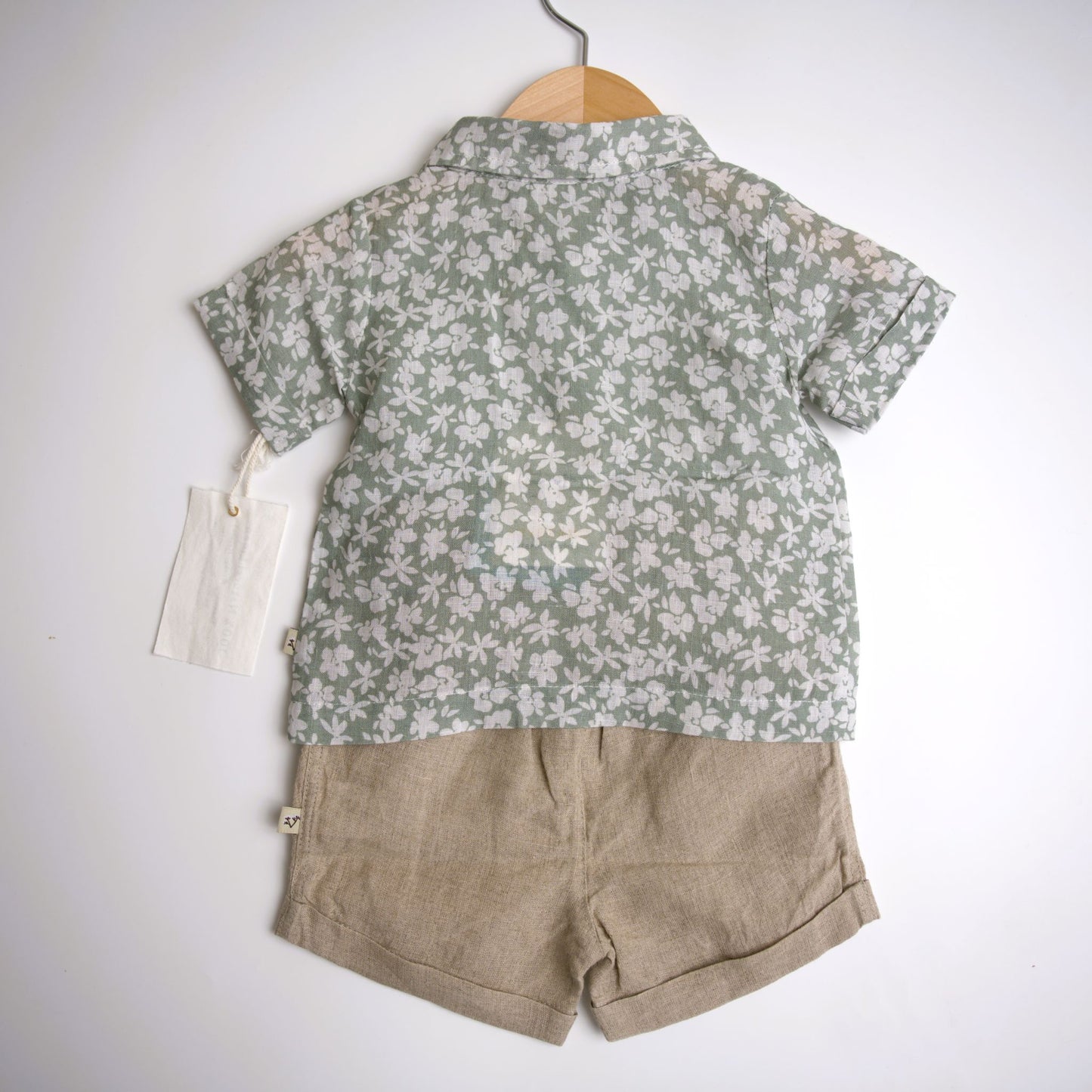 floral teal linen shorts set grey shorts button up collared shirt