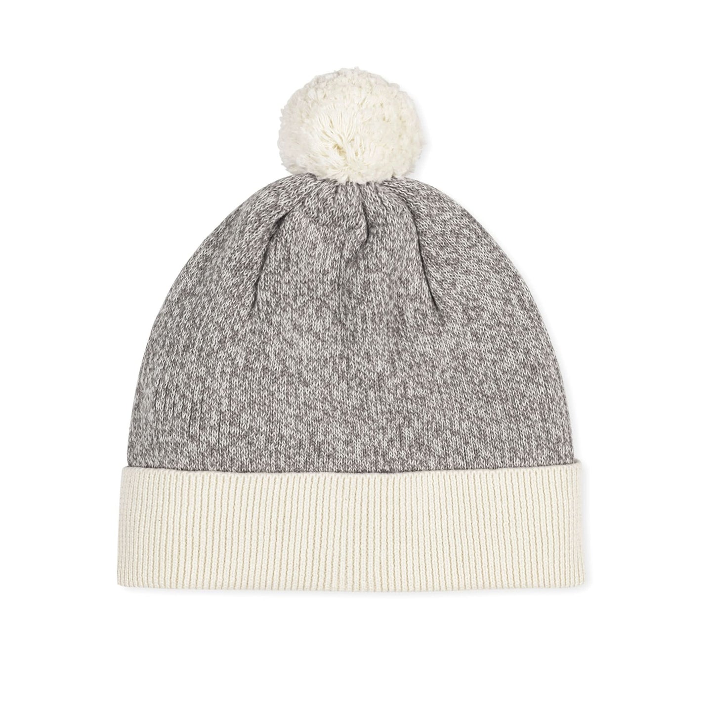 Hope and Henry Organic Button Front Romper & Beanie Set – Gray Marl