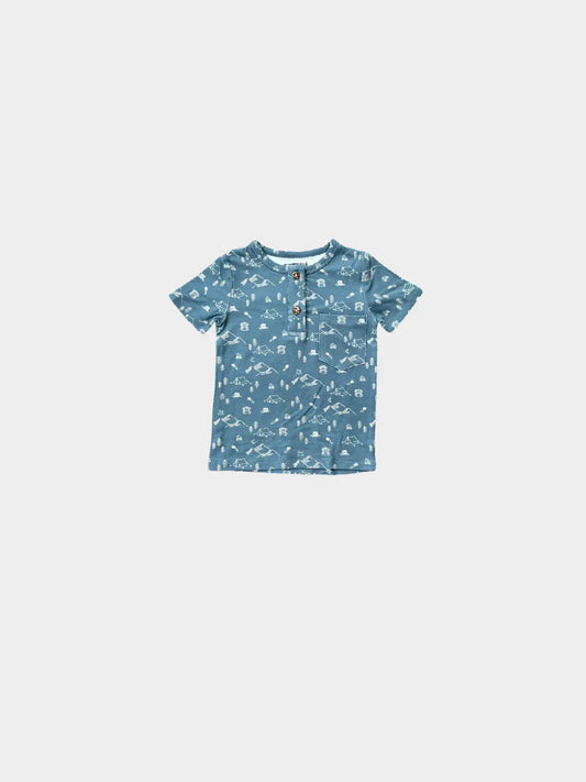 Babysprouts Clothing Company Henley Shirt - Camp Night