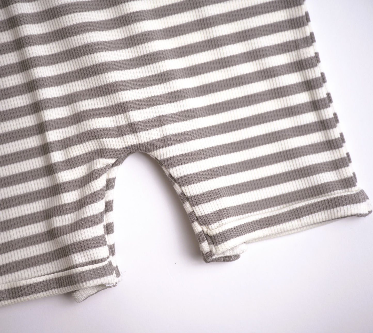 Me & henry, grey and white striped short sleeve romper for the boys.