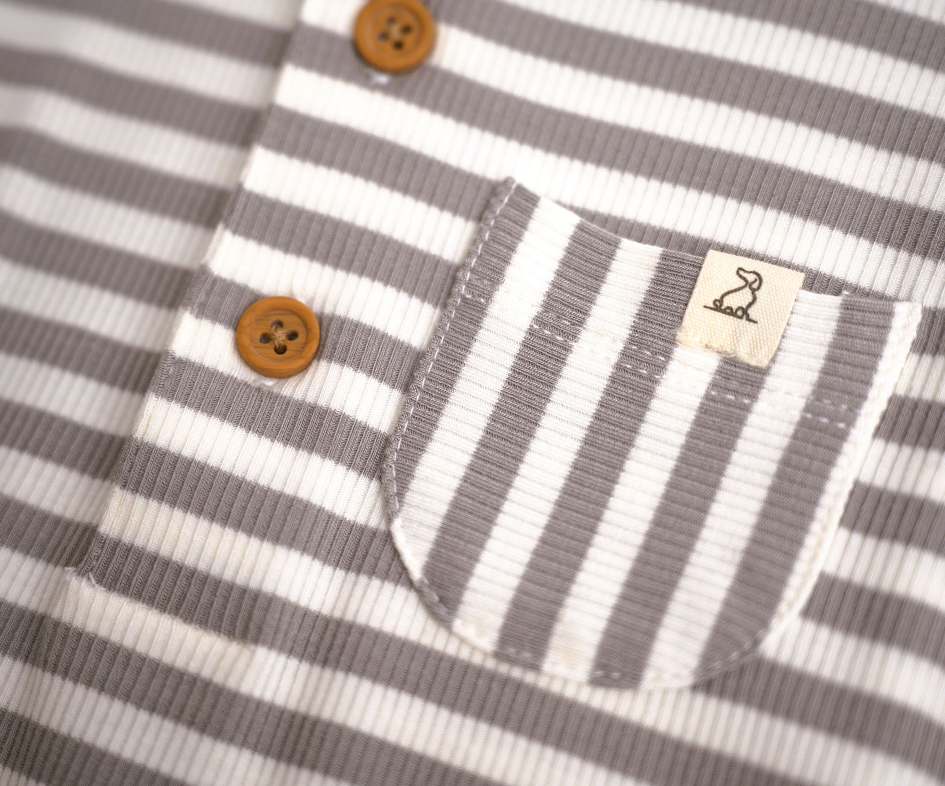 Me & henry, grey and white striped short sleeve romper for the boys.