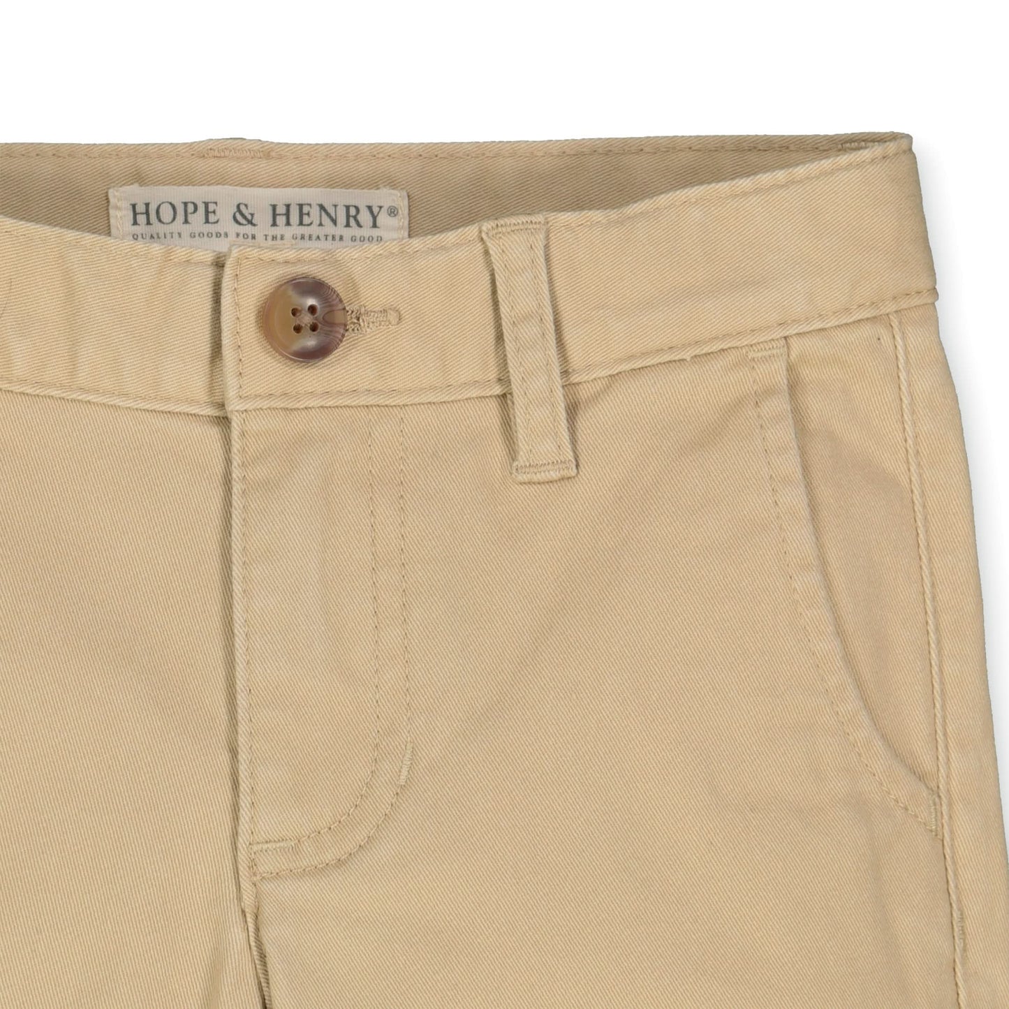 Hope and Henry Organic Stretch Twill Chino – Stretch Khaki