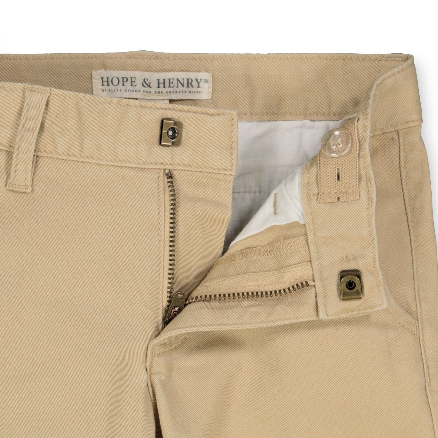 Hope and Henry Organic Stretch Twill Chino – Stretch Khaki