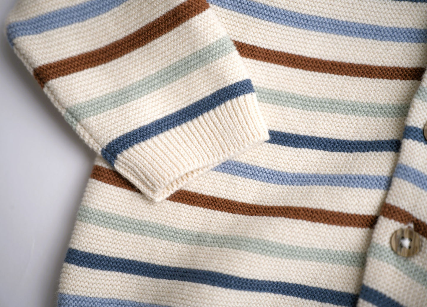 Viverano Organics Multicolor Stripe Hooded Sweater Baby Cardigan (Organic) – Multicolor Stripe