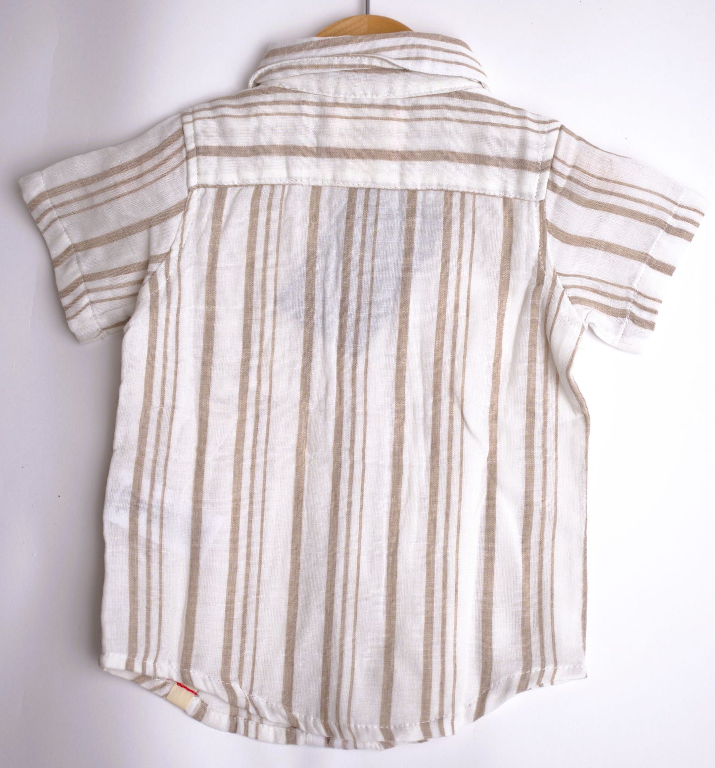 Me & Henry Newport Woven Shirt – Cream/Beige Stripe