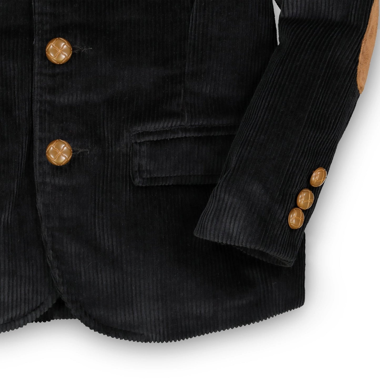 Hope and Henry Organic Corduroy Blazer w/Elbow Patches – Black Corduroy