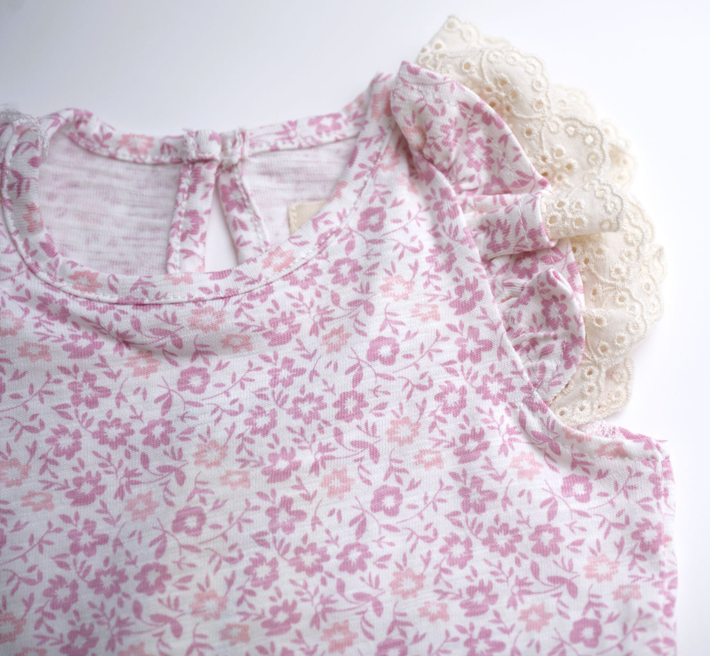 Vignette Amber Onesie - Pink Ditsy Floral