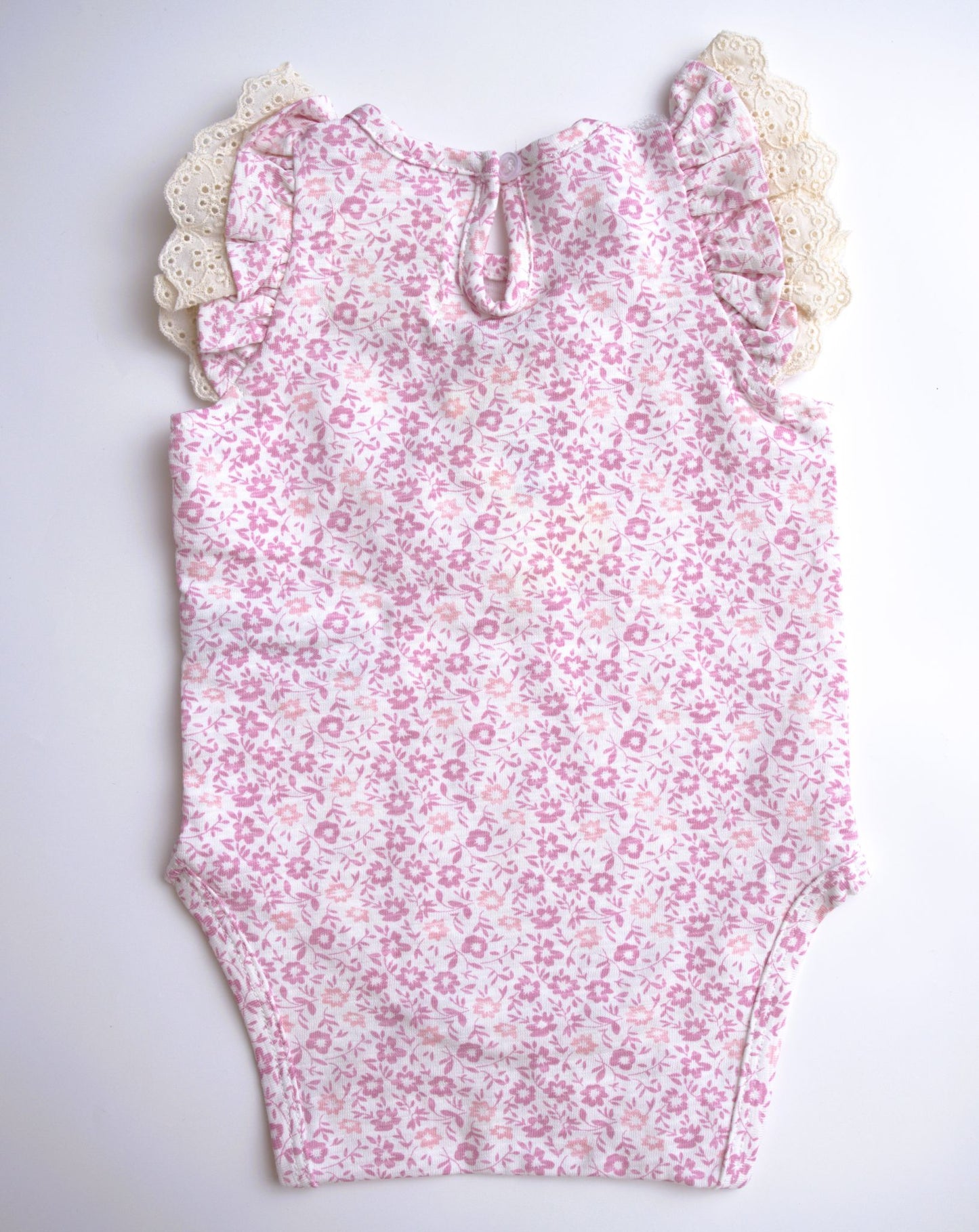Vignette Amber Onesie - Pink Ditsy Floral