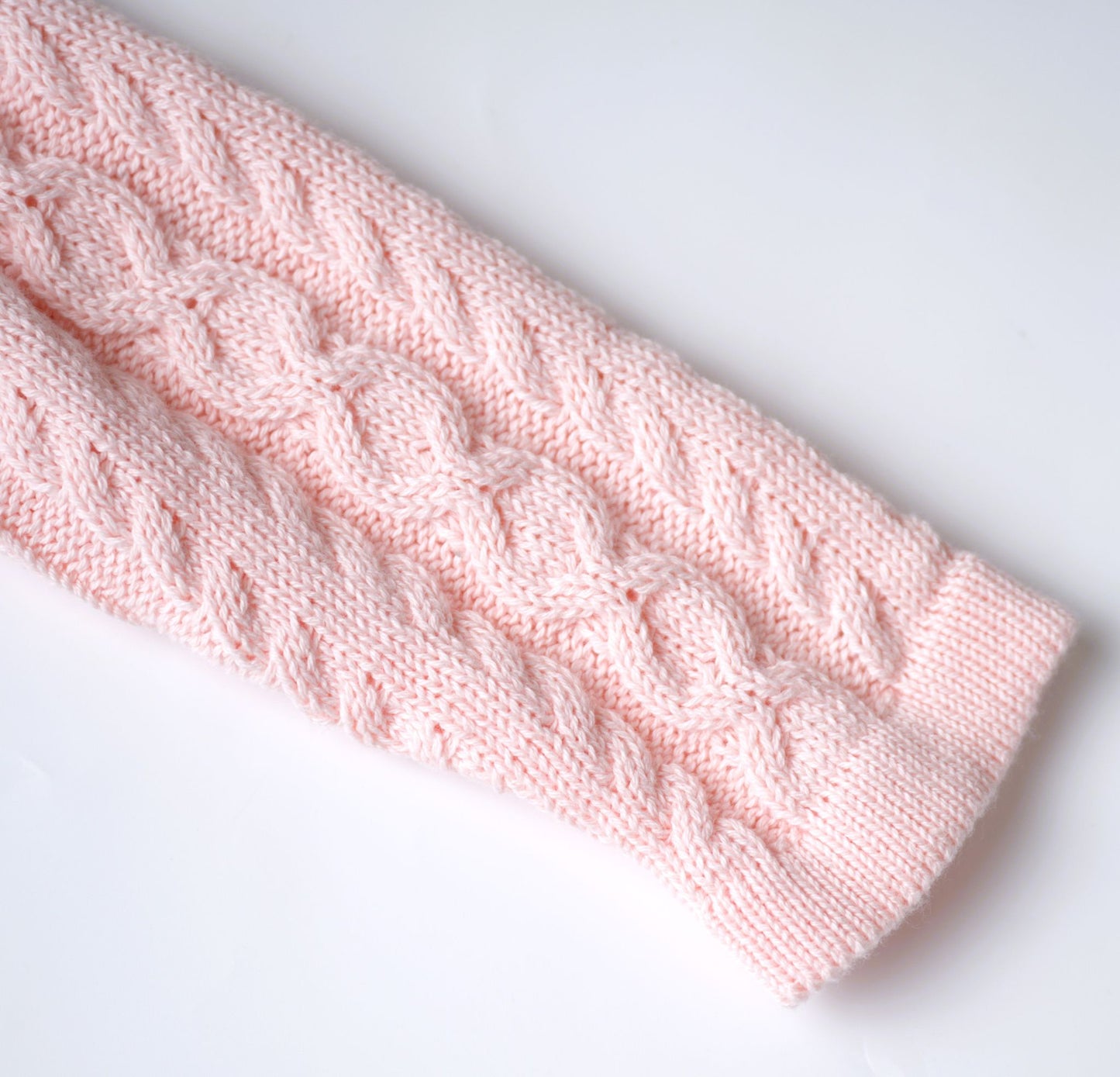 Hope and Henry Organic Cable Bow Sweater Dress – Pale Pink Cable