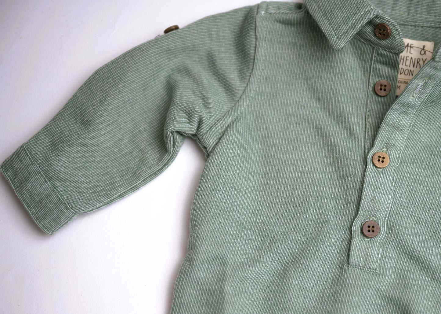 Me & Henry Ripley Jersey Onesie – Green