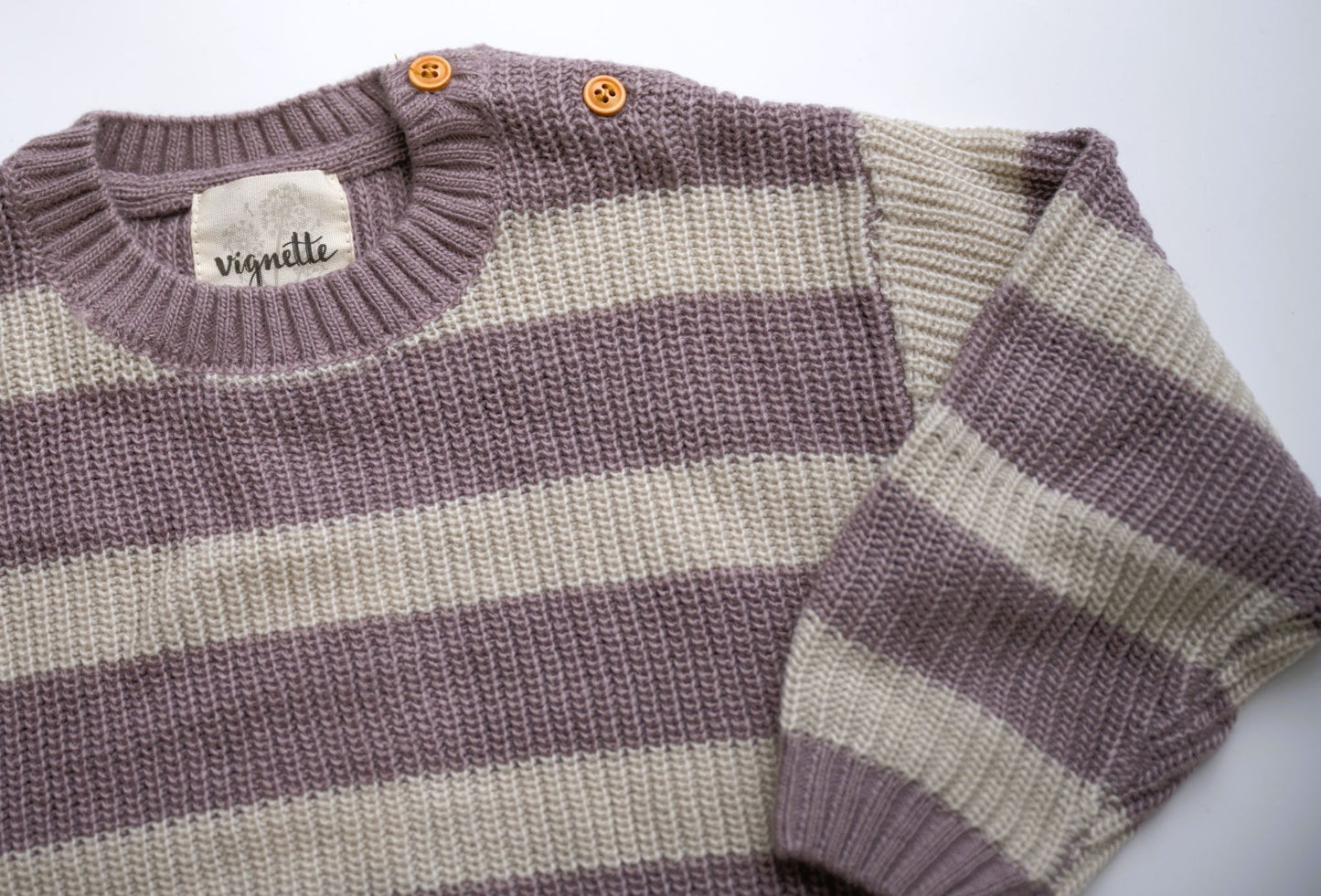 Vignette Saylor Sweater - Lavender Stripe